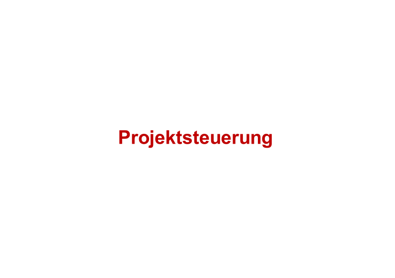 Projektsteuerung