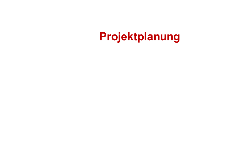 Projektplanung